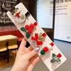 Conjunto de presilhas de cabelo infantis de Natal para bebê, cinco peças, clipe lateral de árvore de Natal, não machuca o cabelo, boneco de neve, menina, clipe fofo