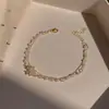 Pulsera de Flor de Zirconia de Doble Capa para Niñas, Pulsera de Perlas de Lujo Ligero de Nicho de Alta Gama, Nuevo Estilo 2026 Joyería de Mano para Chicas Populares