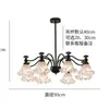 Lámpara de Araña Americana Retro para Sala de Estar Flor Lirio de los Valles Dormitorio Principal Lámpara Simple Atmosférica Nueva Creativa Estilo Antiguo Lámpara para Restaurante