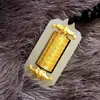 Colgante Tubo de Transferencia de Fortuna del Sutra del Corazón Bafu Chapado en Oro de Jade Hetian para Hombres y Mujeres Colgante de Pareja Regalo de Seguro