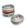 Lonchera con compartimentos para estudiantes y oficinistas, lonchera sellada de acero inoxidable para mantener la frescura en el refrigerador.