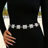 Popular cadena de cintura bohemia transfronteriza para mujer para combinar con faldas, cadena de cinturón de metal vintage turquesa, accesorio de estilo étnico