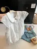 Top de puntos con cuello de muñeca estilo coreano, juvenil y fresco, para mujer, nueva camisa versátil de verano 2026