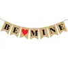 Día de San Valentín Bandera de Papel Kraft Cola de Pez Amor Amor Bandera Banner Propuesta Boda Temática Fiesta Decoración Suministros