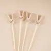 Pinchos de fruta coloridos con temática de conejos de Pascua para decoración de bares y restaurantes, palillos de bambú de un solo uso