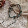 Estilo Boho Colorido Étnico Contas Férias na França Trançado Ajustável Pulseira Verão Acessórios de Nicho