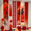 Arranjo de quarto de casamento terno Banner de casamento Pendurado Pano Decoração Xi Zi Pull Flor Fundo Parede Cerimônia de Noivado Cortina Decoração de Varanda