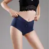 Comercio exterior europeo y americano ropa interior de algodón de color liso con cintura de encaje tipo bóxer para mujer Bragas de suministro transfronterizo para mujer