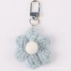 Llavero Colgante Corazón de Niña Dulce Flor de Lana Linda para Coche Flor Tejida Bolso Mochila Escolares Accesorios Decorativos