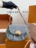 Novo Modelo 2026 Fornecido Diretamente para Comércio Exterior: Porta-moedas de Lona Jeans Cinza Lavado Vintage, Bolsa de Ombro Único para Axila, Bolsa Transversal Casual da Moda