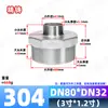 Niple Redutor Hexagonal de Aço Inoxidável 304 Macho-Macho de Tamanhos Diferentes Rosca Macho Tubo de Passagem Reta 1 polegada 6 fen para 4 fen