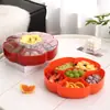 Mesa de centro para sala de estar, caixa de doces simples com tampa, à prova de poeira, compartimento multicamadas para frutas secas, armazenamento doméstico, travessa de frutas para casamento