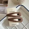 Grampo de Lã Simples para Outono e Inverno para Meninas, Presilha de Franja de Alta Qualidade, Cabelo Lateral Quebrado, Grampo para Parte de Trás da Cabeça, Pequeno Acessório de Cabelo com Presilha