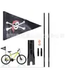 Bandera de Seguridad para Cochecito Transfronterizo Bandera de Calavera Amazon Motocicleta Bicicleta Eléctrica Sólida de 2 Secciones Mástil de Bicicleta de Equilibrio