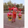 Rojo Rojo Cesta de Flores Yangko Retorcida Festival Accesorios Planos Danza del Fuego Celebración Performance Boda Regreso a Casa