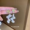 Pendientes de Borla de Perlas Carta de Amor Antigua Media Aguja Plata Nicho Aretes de Alta Gama Retro Lujo Ligero Accesorios para Orejas Venta al por Mayor Mujeres