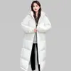Ropa Cálida Antifrío de Longitud Media para Invierno para Hombres y Mujeres Chaqueta Abrigo de Plumas Gruesa Larga por Encima de la Rodilla Estilo Nuevo 2026