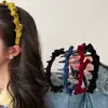 Diadema de Lazo de Año Nuevo, Corona Alta, Antideslizante, Accesorio para el Cabello de Terciopelo Rojo para Mujeres, Lujo de Gama Alta, Al por Mayor de una Pieza