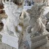 Un Par de Esculturas de Qilin Talladas en Piedra Azul, Decoraciones para Puertas de Villas y Salones Ancestrales, Fabricante de Esculturas de Animales de Piedra para Paisajismo de Patios Exteriores