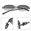 S33589 Fabricante Venta al por Mayor Estilo Nuevo Metal Europeo y Americano Ins Gafas de Sol de Alta Calidad Sin Marco Borde Cortado Gafas de Sol Unisex