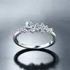 Anillo de estrella de plata de ley S925 para mujer, anillo de moissanita irregular con incrustación completa, fábrica japonesa de joyería de lujo ligero de alta gama