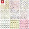 Tela de algodón de 40 pts con estampado de cuadros prismáticos y pequeñas flores frescas para ropa de mujer y camisa de vestir para niños en stock