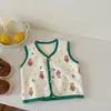 Chaleco Infantil Otoño Invierno Chaleco de Polar para Bebé Niño Pequeño Estampado de Dibujos Animados Sin Mangas Conjunto de Algodón Nube
