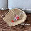 Cesta de Vime de Bambu Pele Verde Casa de Campo Tecelagem de Bambu Cesta de Bambu Peneira de Bambu Hotel Panela Quente Lavar Legumes Cesta de Drenagem Tecelagem de Bambu Produtos de Bambu