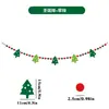 Bandera de Fieltro para Árbol de Navidad Nuevo Transfronteriza Bola de Fieltro Colorida Flor de Árbol de Navidad Banner para Diseño de Fiesta Festiva