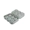 Forma de Gelo de Silicone com Tampa, Molde de Cubo de Gelo de 6 Bolas, Caixa para Fazer Gelo, Livre de BPA, Reutilizável, Fácil de Desenformar