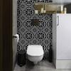 Pegatinas de suelo de baldosas de estilo europeo portugués transfronterizo para decoración de suelo de baño y dormitorio, pegatinas de pared esmeriladas gruesas, autoadhesivas e impermeables