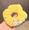 2026 Versión Coreana Lindo Scrunchie de Peluche Dibujo Animado Otoño e Invierno Goma para el Cabello Accesorio para el Cabello Diario Dulce