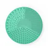 Almofada de silicone para limpeza de pincéis de maquiagem com ventosa, almofada de esfoliação redonda, ferramenta de limpeza de maquiagem, almofada de limpeza para beauty blender
