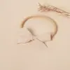 Nuevo Venta Caliente Transfronteriza Accesorios para la Cabeza de Bebé Color Sólido Lazo Tela Gomas para el Cabello de Bebé Lazo Diadema Fina de Nylon