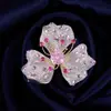 Broche de Flor de Zirconia Corte Rosa de Lujo de Gama Alta con Artesanía Intrincada, Accesorio Floral Tridimensional para Mujer