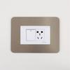 Adhesivo para Interruptor Cubierta Protectora Decorativa Nuevo Estilo Lujo Ligero Moderno Simple Color Sólido Acrílico Placa de Aluminio Cubierta para Marco de Enchufe para Daifa