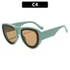 Moda Europea y Americana Gafas de Sol Oversize Unisex Protección Solar para Exteriores Personalidad Gafas de Sol Hip Hop Gafas de Sol Tipo Aviador