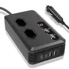 Inversor de Coche 200W Coche 12V a 110V/220V Enchufe Estándar de Brasil Inteligente Doble USB Carga Rápida Tipo C