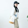 Bolso de mujer 2023, nuevo bolso de lona de Corea del Sur, bolso de un solo hombro para mujer, bolso de lona con costuras artísticas a la moda para mujer, bolso bandolera