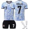 Euro 2024 Portugal Home and Away No.7 Cristiano Ronaldo Jersey Adulto Jersey terno Futebol Infantil Jersey