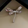 Broche de Libélula de Cristal Retro de Gama Alta para Mujer, Corsage Animal de Lujo Accesible de Nicho, Pin Elegante Estilo Coreano para Ropa de Abrigo