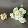 Flores Artificiales con 9 Cabezas de Rosa en Forma de Diamante, Adecuadas para Decoraciones de Hotel y Restaurante, Arreglos de Pasillo, Montajes de Boda y Decoraciones de Escenario