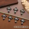 Decoraciones transfronterizas para uñas estilo punk retro de cruz oscura, accesorios para uñas de Halloween, adornos de pedrería en forma de corazón, venta al por mayor