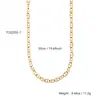 Conjunto de Joyería de Acero Inoxidable Nariz de Cerdo, Moderno y Sencillo, Collar Chapado en Oro de 18 Quilates, Unisex, Sensación de Alta Gama