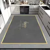Tapetes de Piso para Cozinha São Antiderrapantes, à Prova de Óleo, Laváveis com Pano, Laváveis, Tapetes Impermeáveis e Resistentes a Manchas de PVC, Especiais para Uso Doméstico, Tapetes de Piso para Cozinha de Cobertura Total