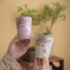 Taza de Coca-Cola Conejo Fresa Ruyao Cerámica Taza Individual Personal para Mujer Gran Capacidad Taza Práctica Taza de Té China Nueva