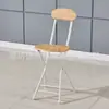 Taburete Redondo Pequeño Portátil Transfronterizo con Respaldo para Espacios Pequeños, Uso en Casa, Silla de Comedor Informal, Silla Plegable Simple Multicolor para Puestos de Mercado