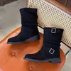 Botas de Moda de Tobillo Medio Plegadas Apiladas Estilo Extranjero Chic de Tendencia Otoño Invierno 2026 Sentido de Diseño de Nicho Retro