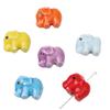 Cuentas sueltas de cerámica con estampado de animales pequeños de colores bonitos, pulsera de cuentas hecha a mano, colgante, accesorios de joyería