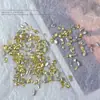 Amarelo Dourado 5A Zircônia Chanfrada de Fundo Plano Strass para Nail Art Tendência Popular Marquise Gota d'Água Cristal Amarelo Strass para Unha Acessório